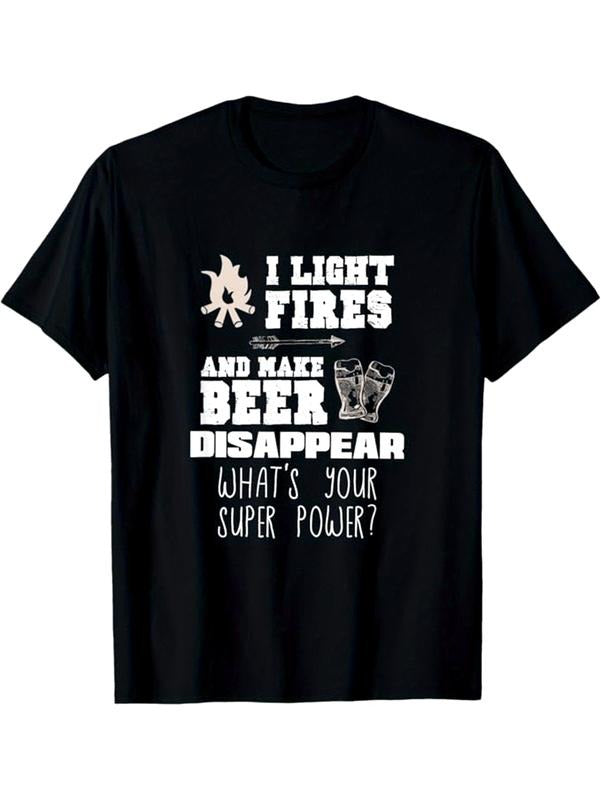 Men Casual Camping Printed Short Sleeve Crew Neck T-Shirt Streetwear Crewneck Hoodie, Sweatshirt | UrbanDripWear.com