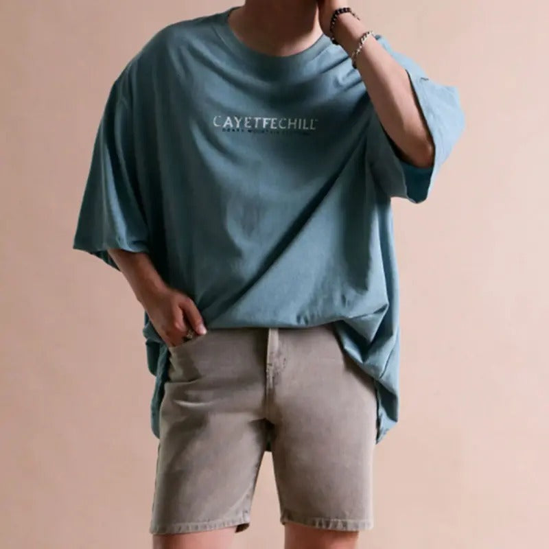 Men Retro Landscape Print T-Shirt Menswear Top Tshirt Streetwear Hoodie, Sweatshirt | UrbanDripWear.com