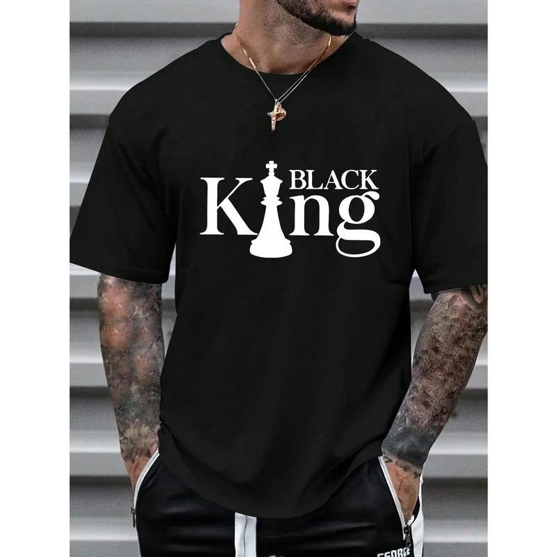Men Round Neck Letter Printed Casual Commuting T-Shirt Made in USA Hoodie, Sweatshirt | UrbanDripWear.com