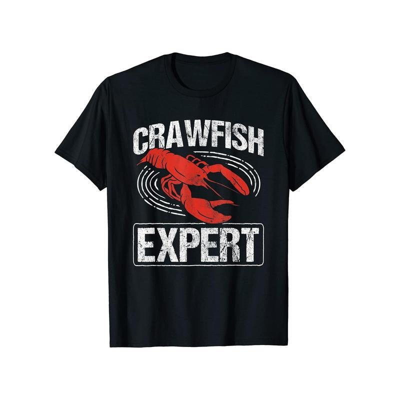 Men'S Cotton Crawfish Expert Graphic T-Shirt