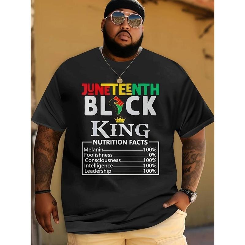 Men'S Juneteenth T-Shirt - Casual Retro 3D Print, Polyester & Spandex Blend Hoodie, Sweatshirt | UrbanDripWear.com
