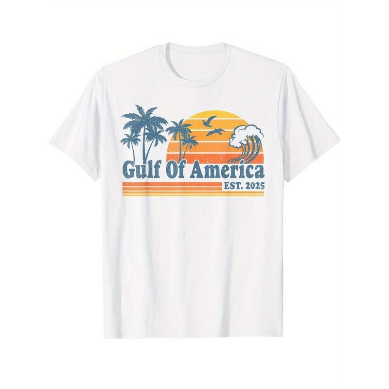 Men'S Vintage American Bay Area Est. 2025 Beach Graphic T-Shirt