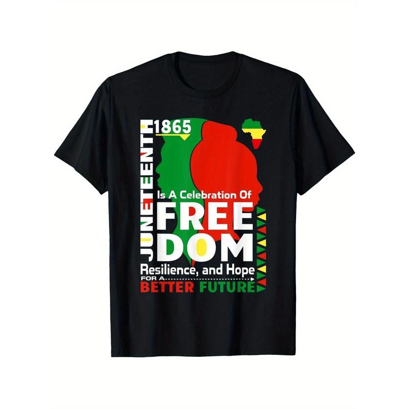 Men Women1865 Juneteenth Day Celebration Of Freedom African American T-Shirt Summer Casual African American Freedom Day...