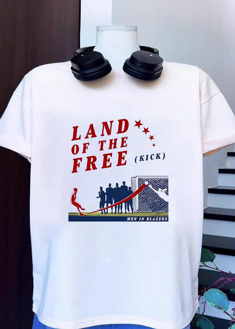 Men in Blazers Land of the Free Kick Soccer T-Shirt