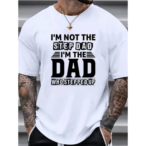 Men's "DAD" Graphic Print T-shirt For Summer, Men's Clothing Made in USA Hoodie, Sweatshirt | UrbanDripWear.com