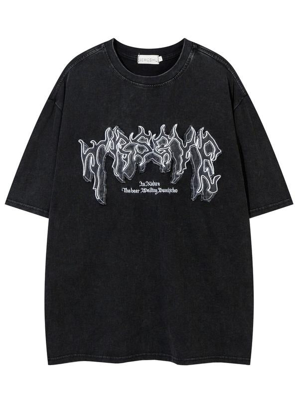 Men's  Short Sleeve Graphic Tee, Loose Casual Fashion T-shirt for Summer, Men's Top for Daily Wear Hoodie, Sweatshirt
