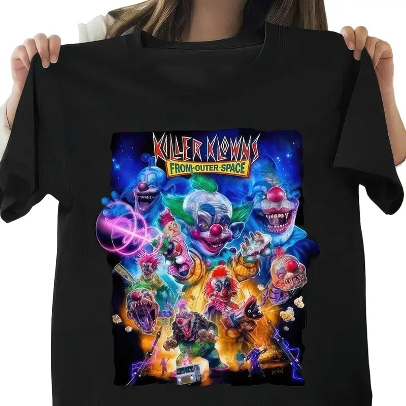 Men's Black Short Sleeve T-Shirt Collection Killer Klowns from Outer Space Hoodie, Sweatshirt | UrbanDripWear.com