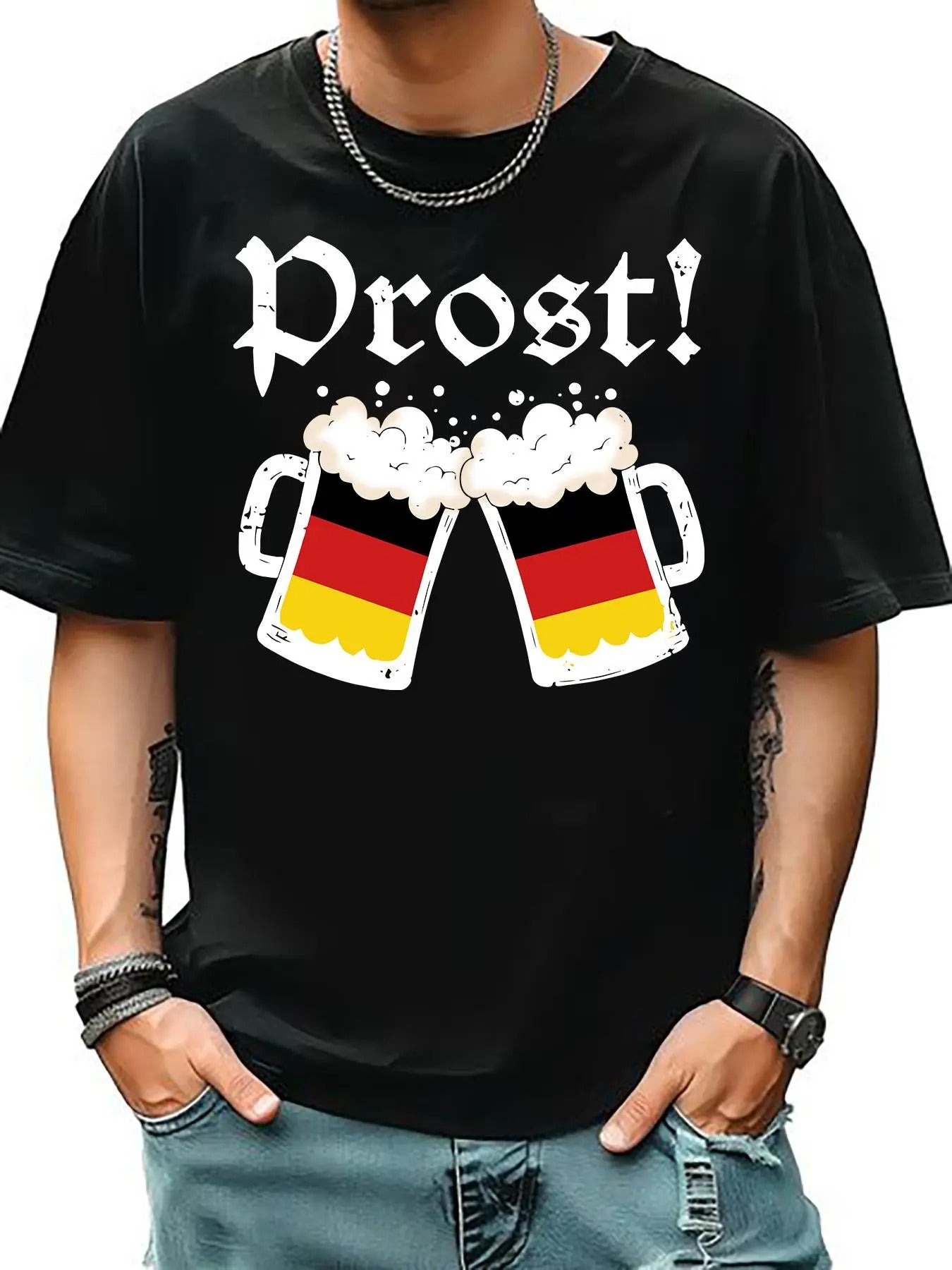 Men's Cartoon Graphic Print Round Neck Tee, Regular Fit Casual Short Sleeve T-shirt, Men's Summer Top for Daily Wear...