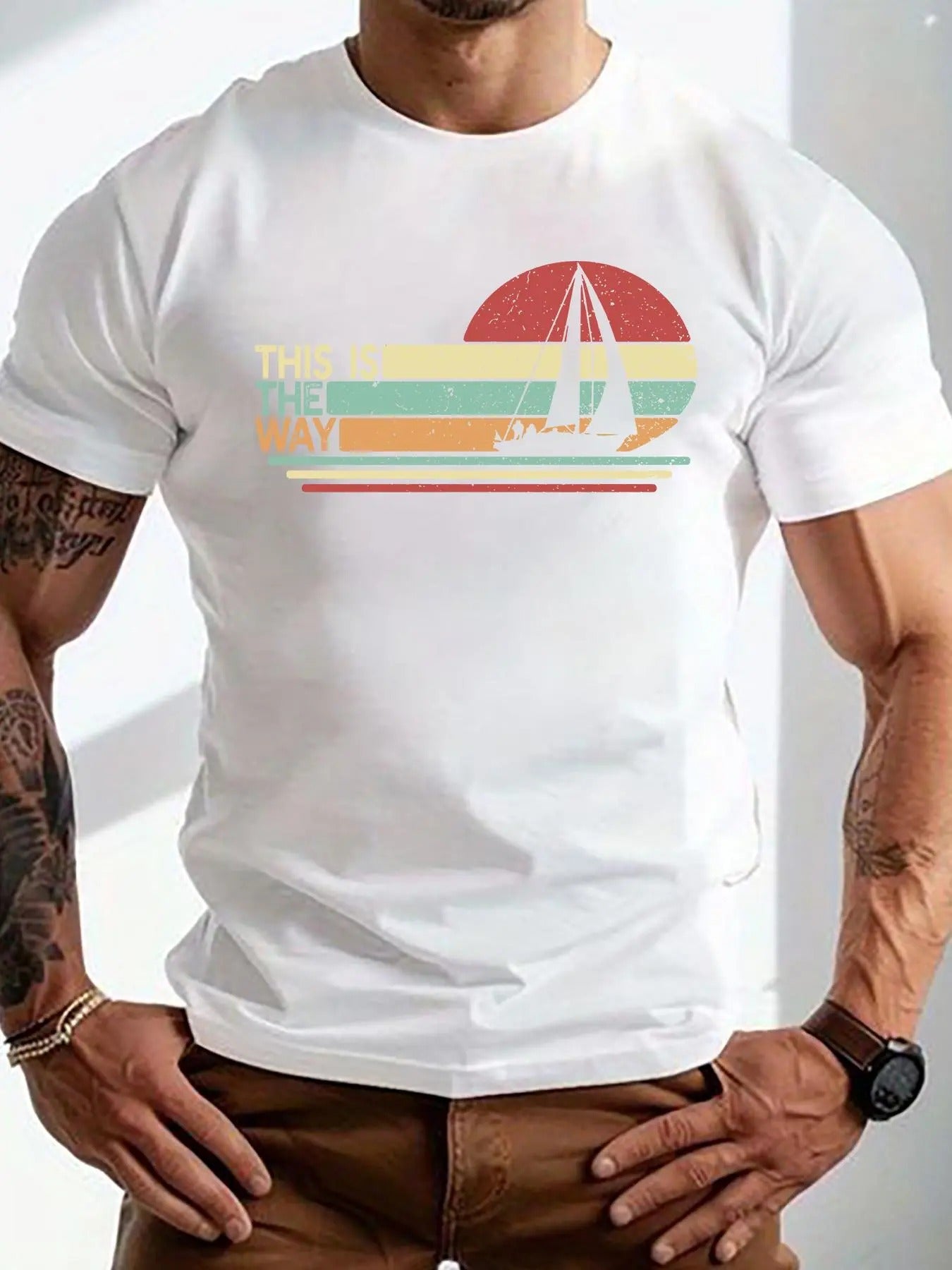 Men's Cartoon Graphic Print Round Neck Tee, Regular Fit Casual Short Sleeve T-shirt, Men's Summer Top for Daily Wear...