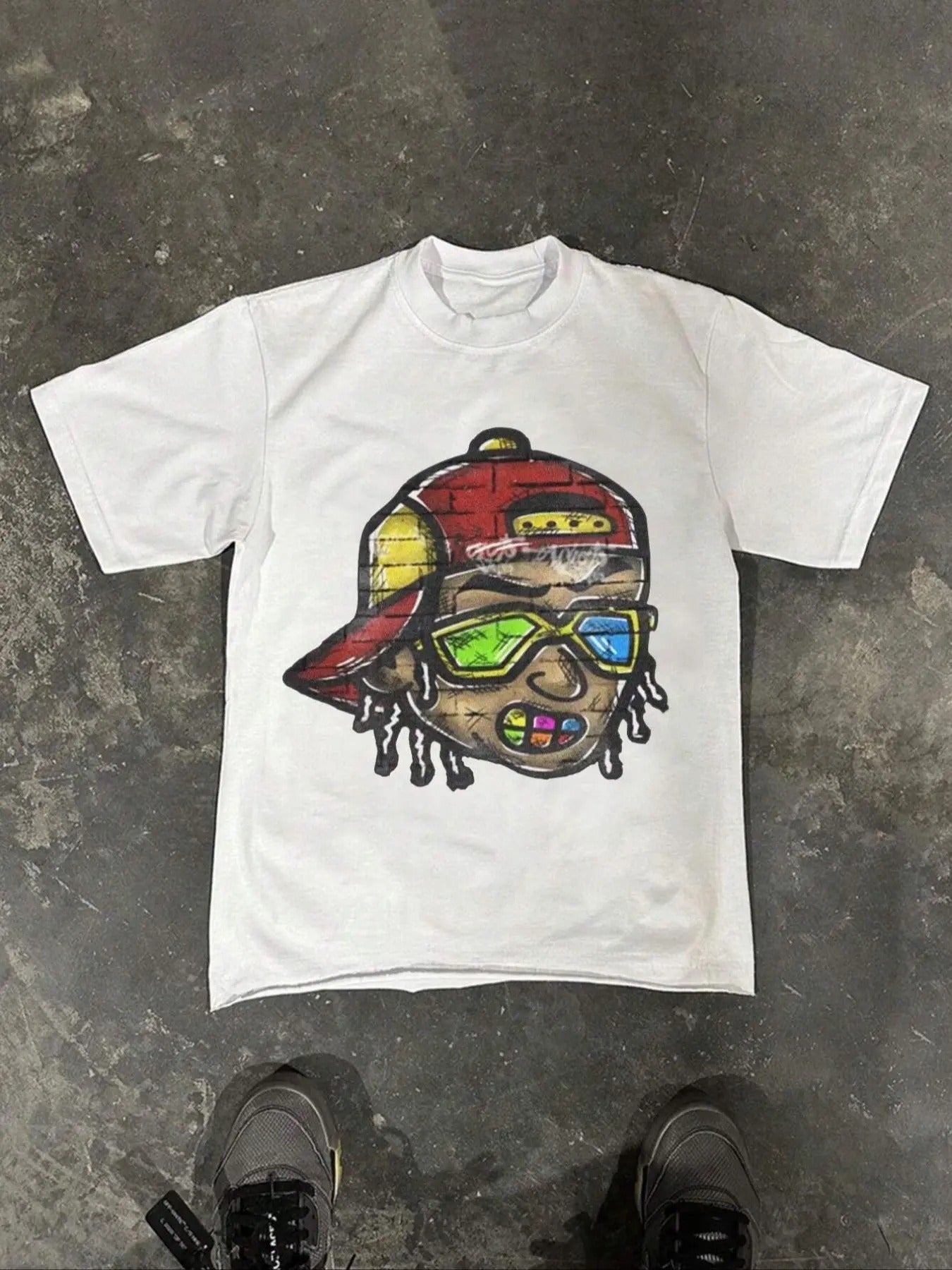 Men's Cartoon Round Neck Graphic Tee, Regular Fit Casual Short Sleeve T-shirt for Summer, Men's Top for Daily Wear...