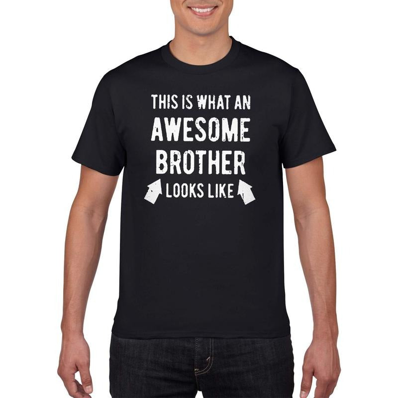 Men's Casual Black Cotton T-Shirt with Tropical Print