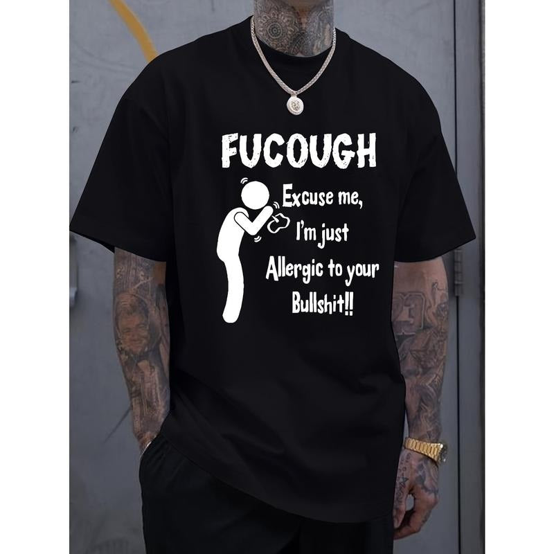 Men's Casual Cotton T-Shirt | Bold Humorous Graphic Print | Breathable & Comfortable | Round Neck, Short Sleeve | Machine...