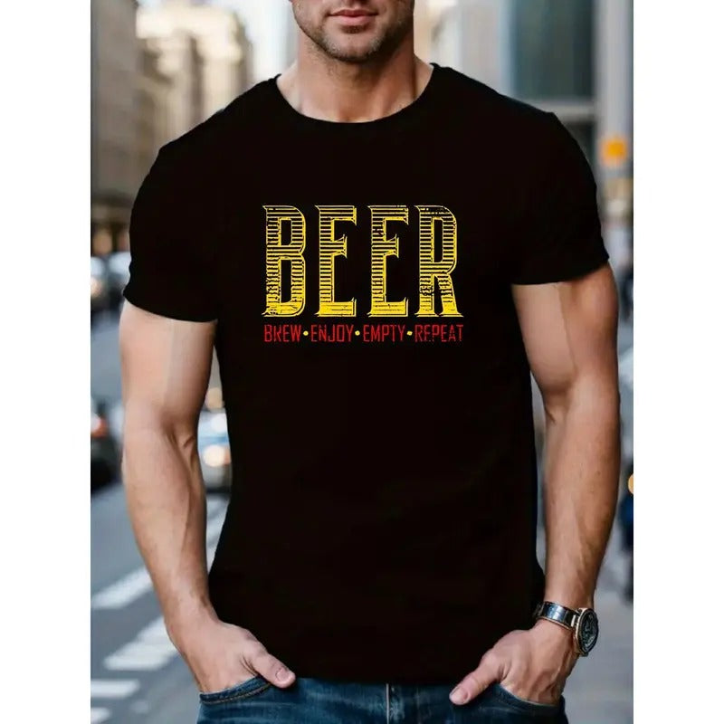 Men's Casual Short Sleeve T-Shirt - Summer Outdoor Relaxation Top MADE IN USA Hoodie, Sweatshirt | UrbanDripWear.com