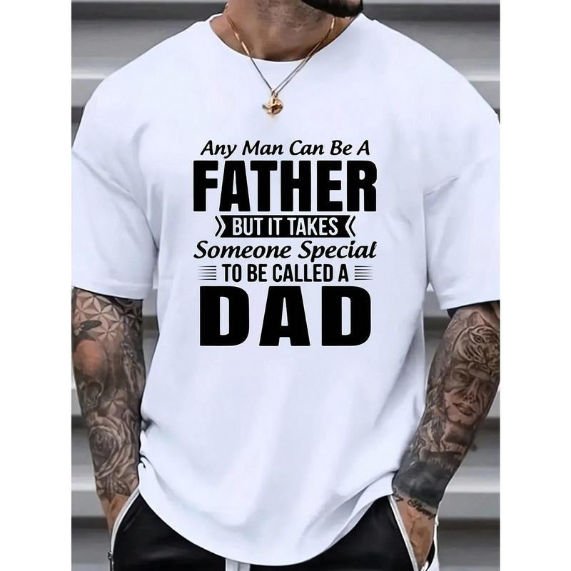 Men's Casual Slogan Print Round Neck Short Sleeve T-Shirt, Summer Made in USAstyle{n002}2 Hoodie, Sweatshirt