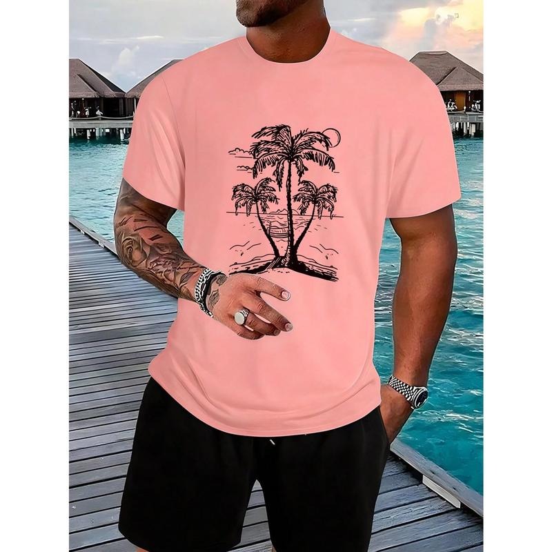 Men's Coconut Tree Printed T-Shirt Made in USA Hoodie, Sweatshirt | UrbanDripWear.com