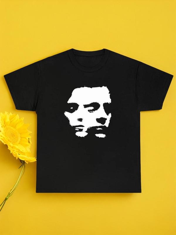 Men's Fashionable Casual Comfortable T-Shirt, Creative Illustration Pattern Printed Round Neck Short-Sleeved T-Shirt...