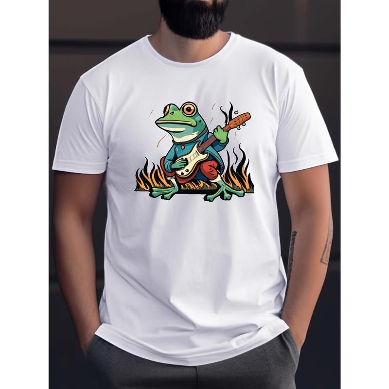 Men's Frog Guitar Print T-Shirt
