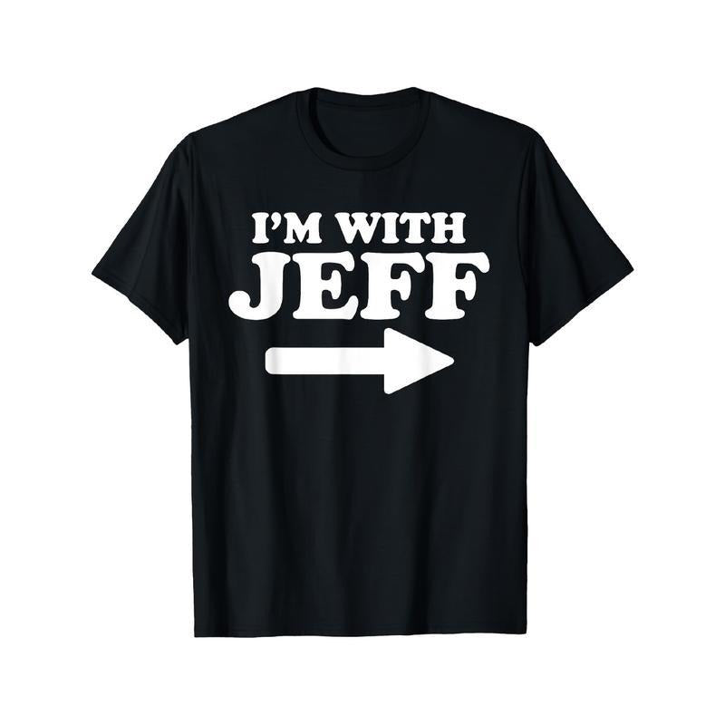 Men's Funny Jeff-Themed Statement Graphic T-Shirt 100% Cotton Black Shortsleeve Crewneck Regular Fit Casual Wear Soft...