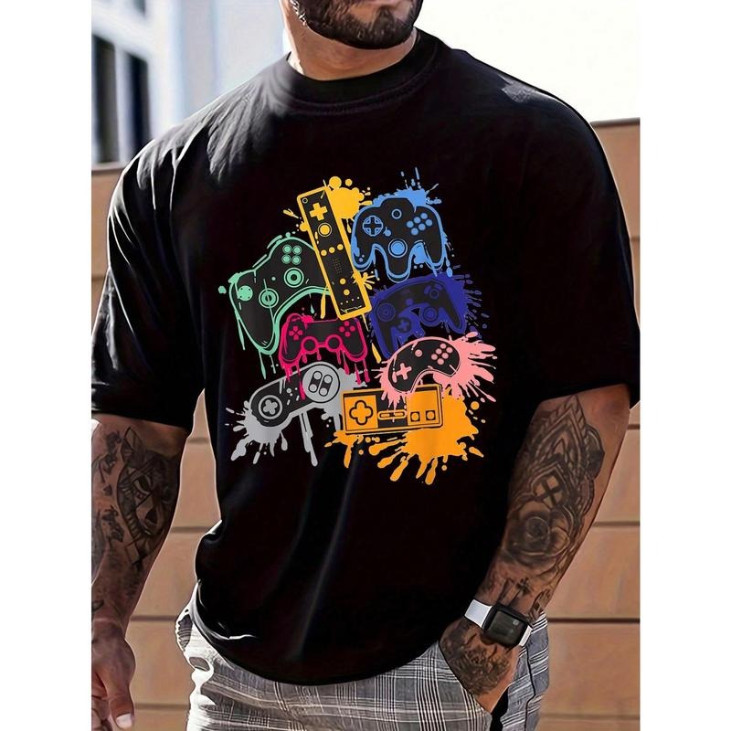 Men's Game Console Printed Short Sleeve T-Shirt Made in USA Hoodie, Sweatshirt | UrbanDripWear.com