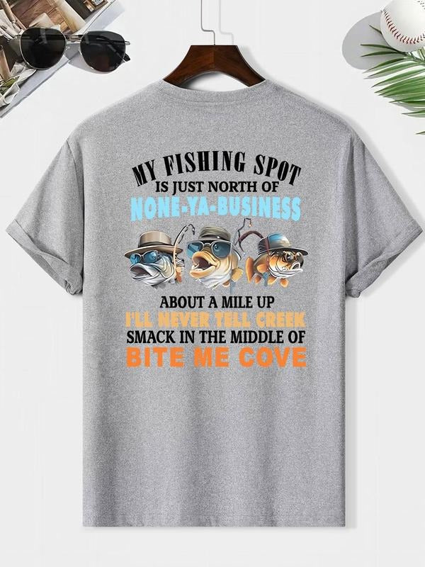 Men's Graphic Print Round Neck Tee, Casual Fashion Short Sleeve T-shirt for Summer, Men's Top for Daily Wear Hoodie,...