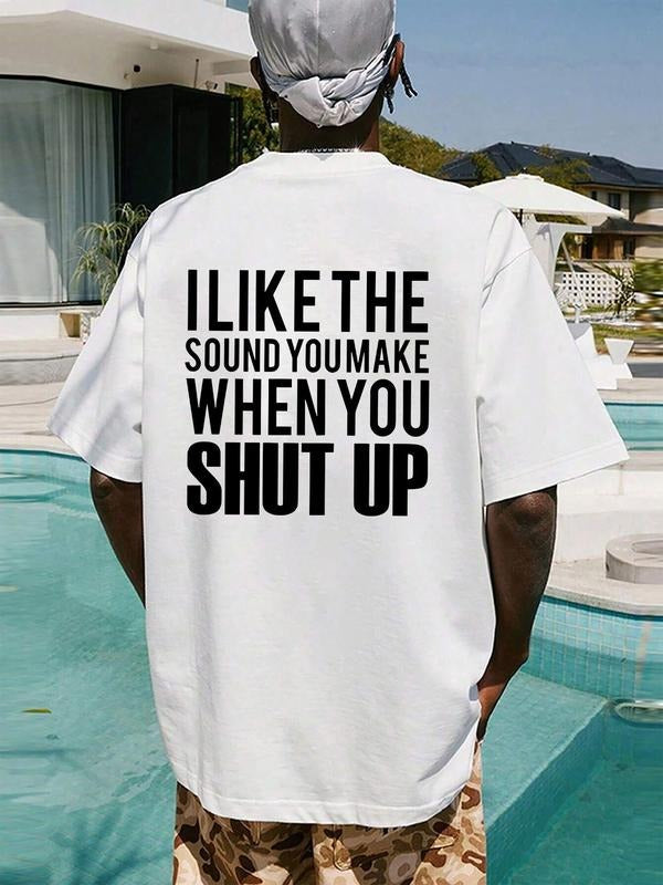 Men's Graphic Print Round Neck Tee, Loose Casual Fashion Short Sleeve T-shirt for Summer, Men's Top for Daily Wear,...