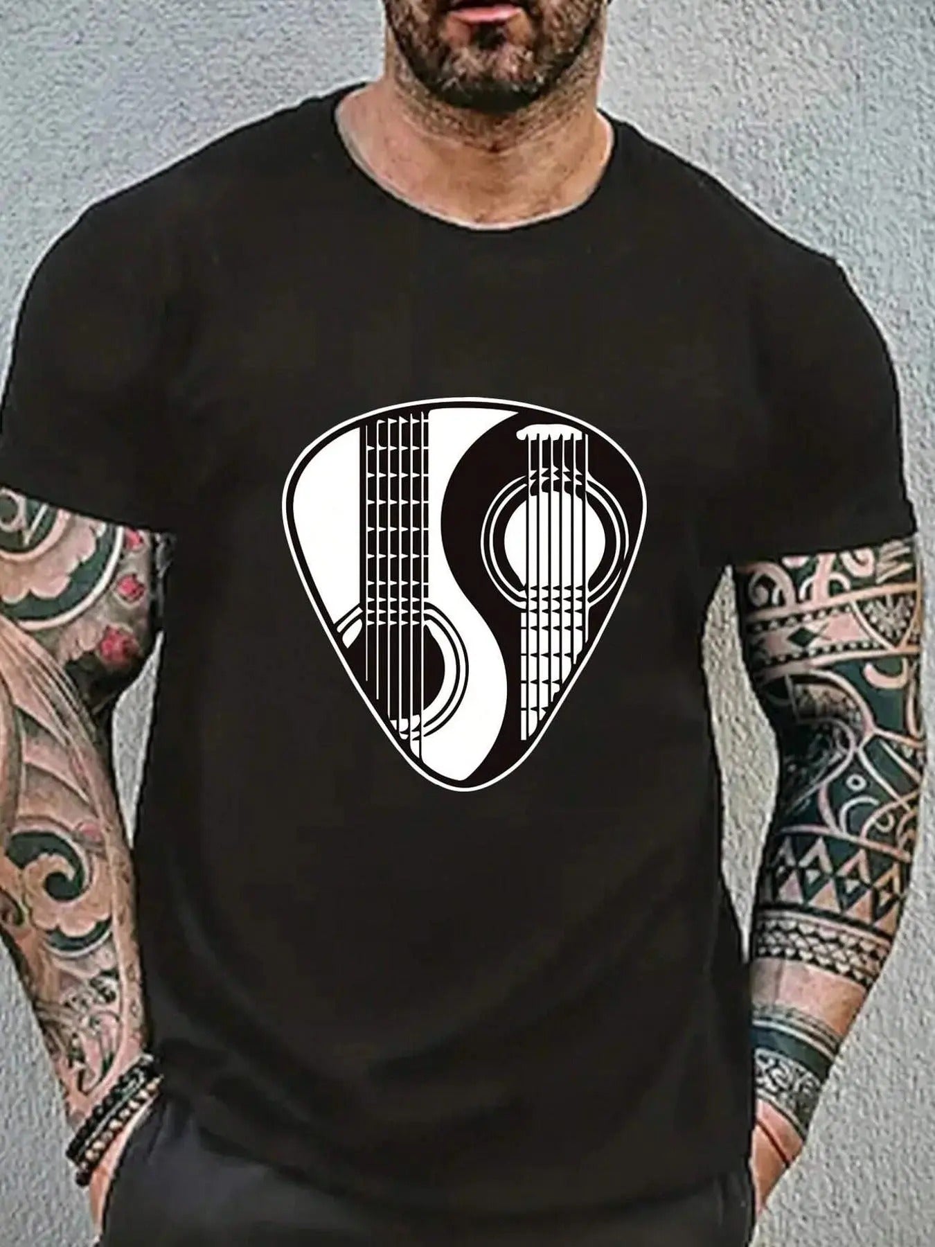Men's Graphic Round Neck Tee, Regular Fit Short Sleeve T-shirt for Summer, Casual Men's Top for Daily Wear Hoodie, Sweatshirt