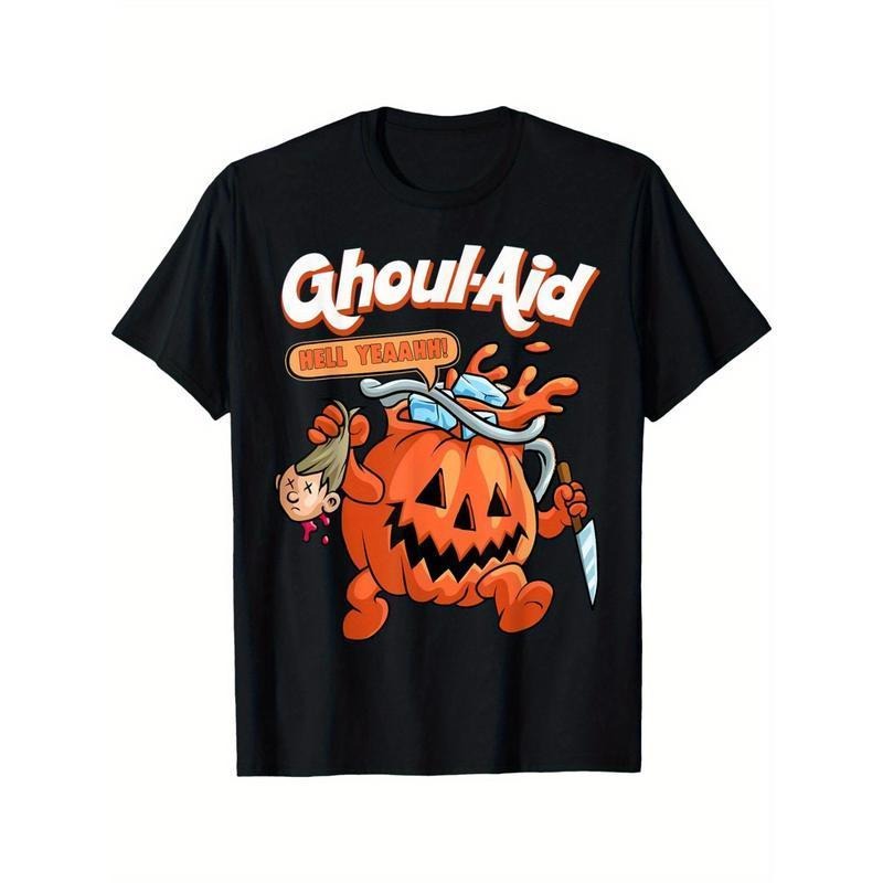 Men's Halloween Ghoul Aid Pumpkin Graphic T-Shirt Hoodie, Sweatshirt | UrbanDripWear.com