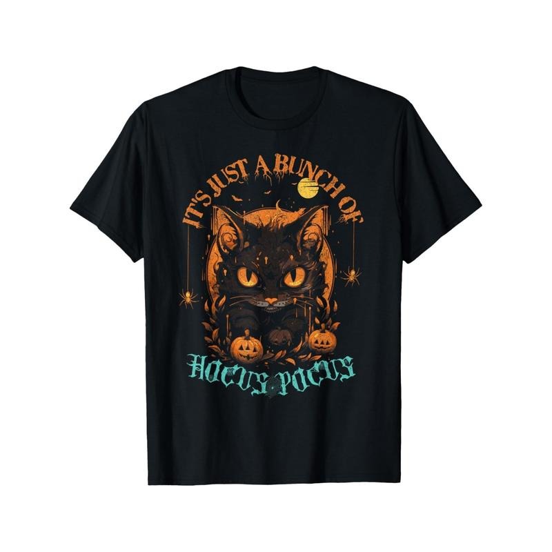 Men's Halloween T-shirts Retro Halloween Black Cats are just magic T-shirts Made in USA Hoodie, Sweatshirt