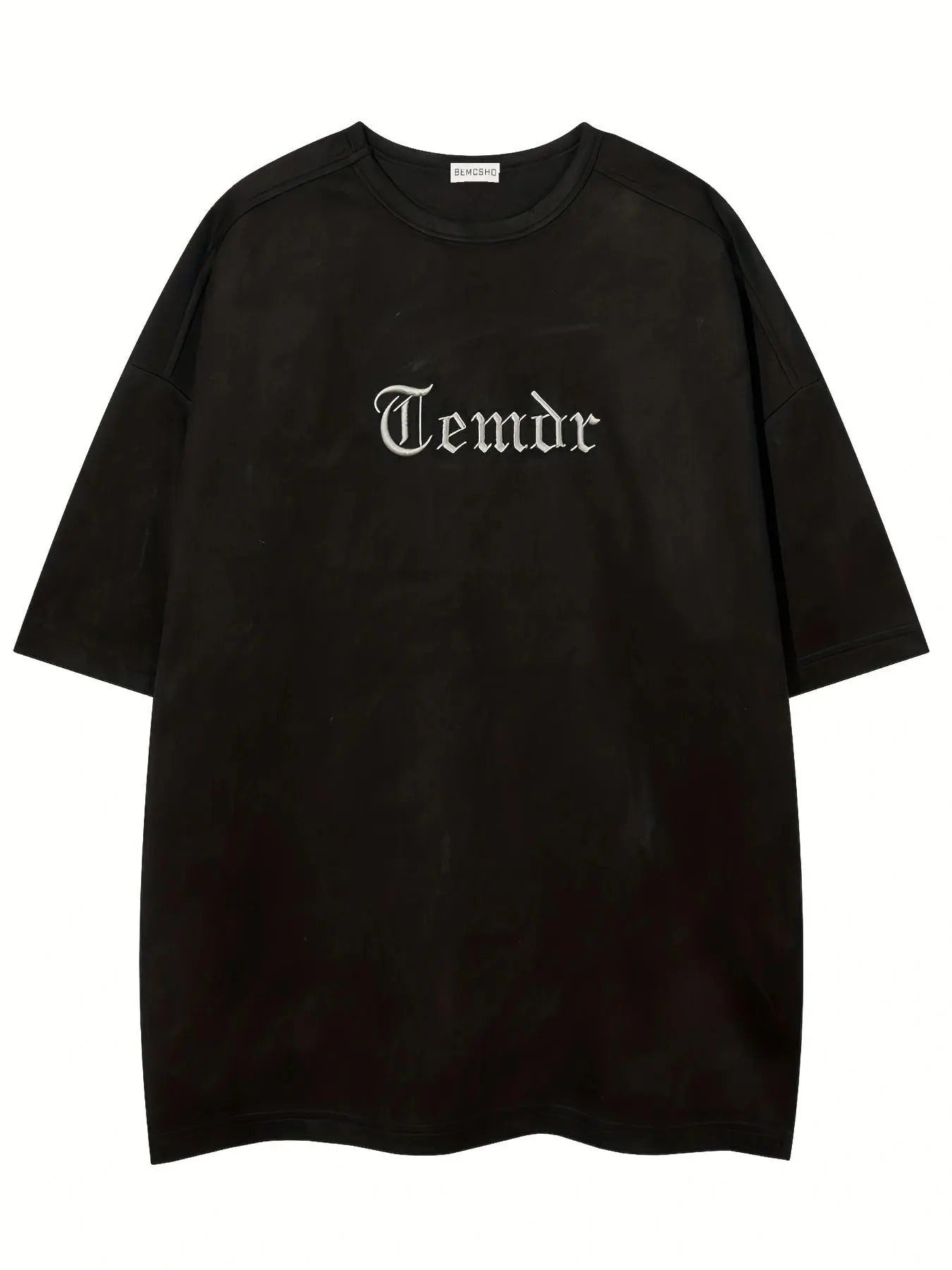 Men's Letter Embroidery Short Sleeve Tee, Loose Casual Trendy Crew Neck T-shirt for Summer, Fashion Men's Top for Daily...