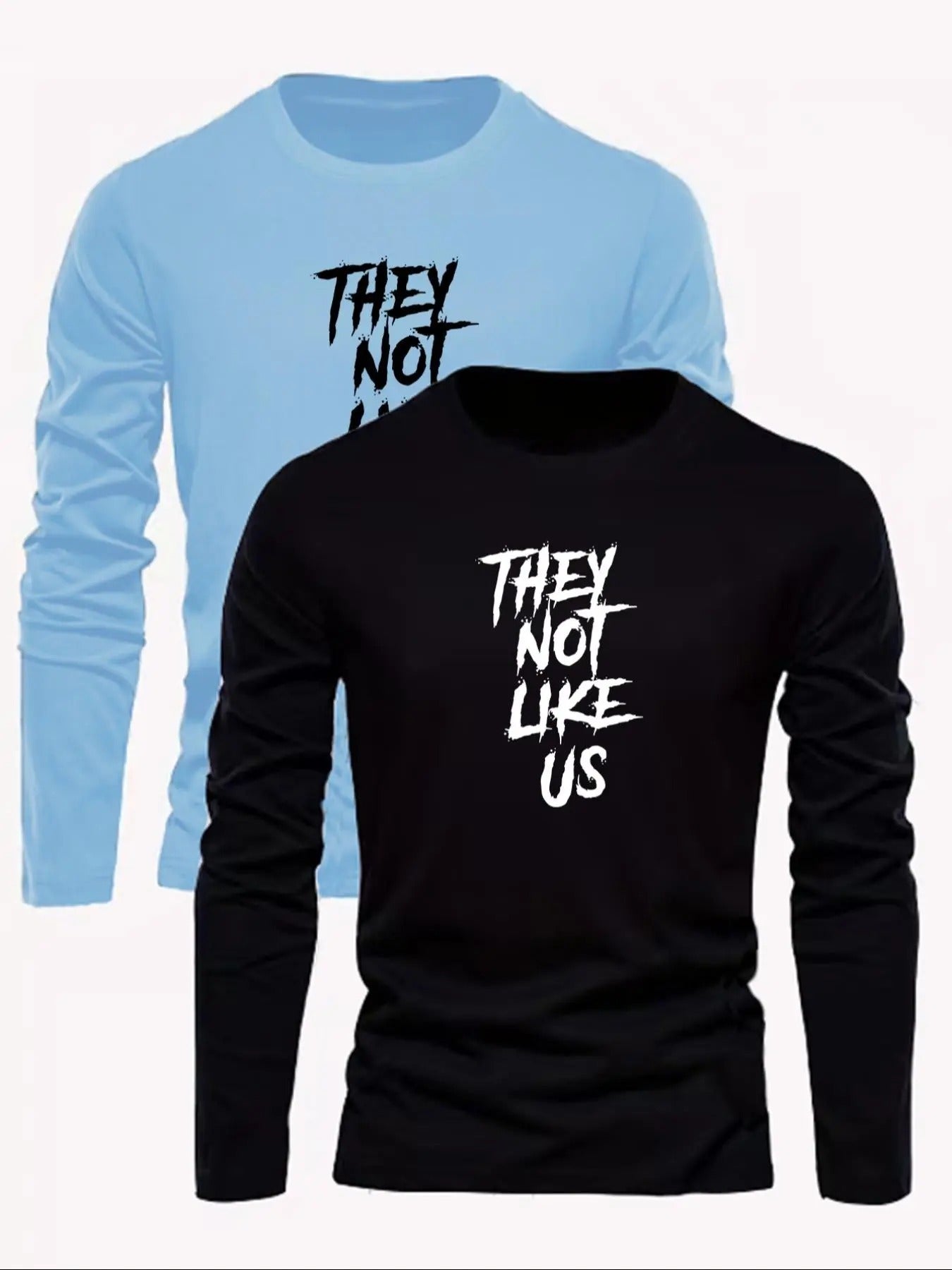 Men's Letter Print Long Sleeve Tee, Casual Crew Neck T-shirt for Spring & Fall, Men's Top for Daily Wear Hoodie, Sweatshirt