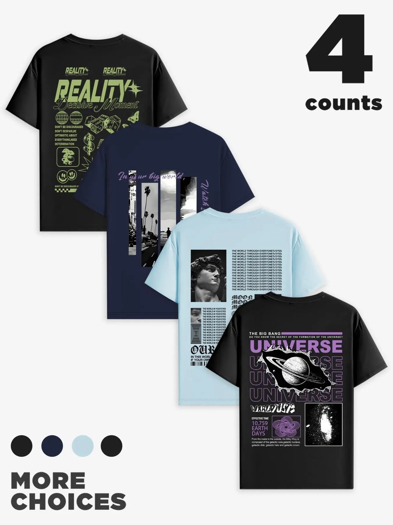 Men's Letter Print Round Neck Graphic Tee, Regular Fit Casual Short Sleeve T-shirt for Summer, Men's Top for Daily Wear...