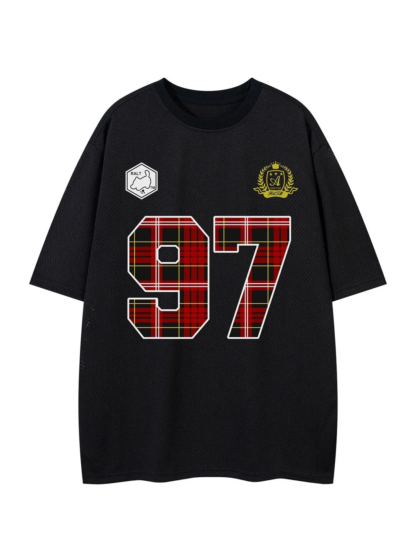 Men's Letter Print Round Neck Tee, Loose Casual Comfy Breathable Sweat-Wicking Short Sleeve Crew Neck T-shirt for Summer,...