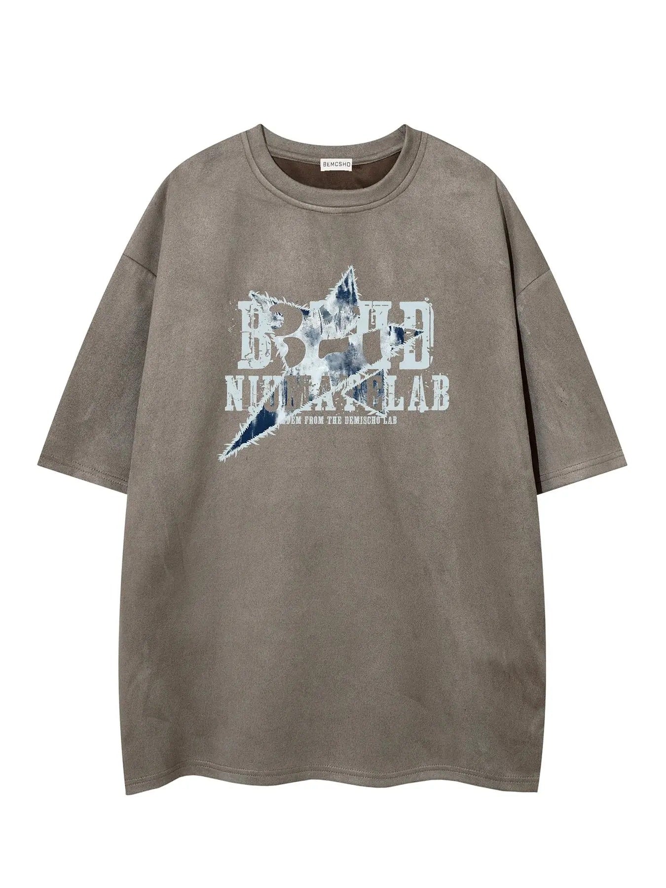 Men's Letter Print Round Neck Tee, Loose Casual Short Sleeve Crew Neck T-Shirt for Summer, Fashion Men's Top for Daily...