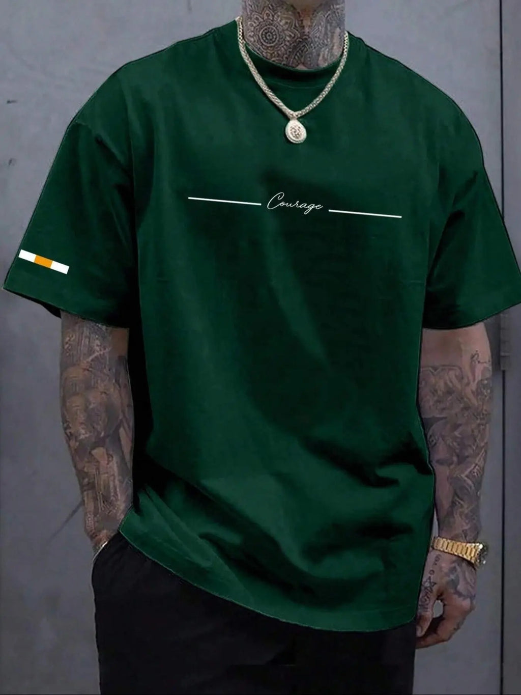 Men's Letter Print Round Neck Tee, Regular Fit Casual Comfy Short Sleeve Crew Neck T-shirt for Summer, Fashion Men's Top...