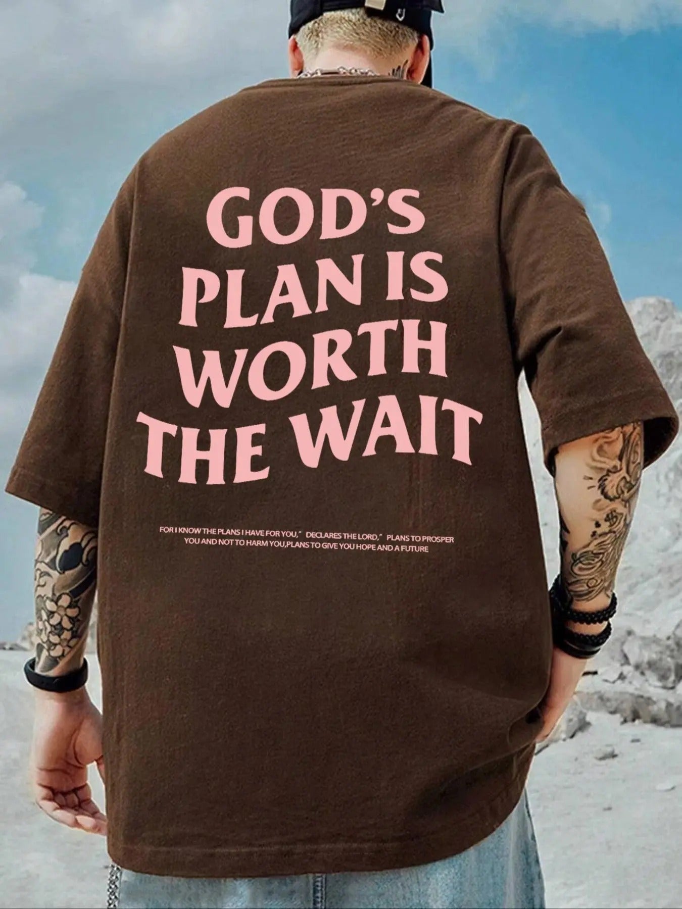 Men's Letter Print Short Sleeve Tee, Regular Fit Casual Fashion T-shirt for Summer, Men's Top for Daily Wear Hoodie,...