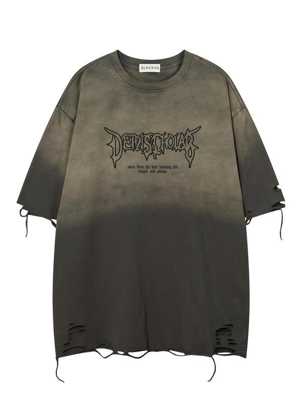 Men's Letter Print Tee, Loose Casual Fashion Short Sleeve T-shirt for Summer, Men's Top for Daily Wear Hoodie, Sweatshirt