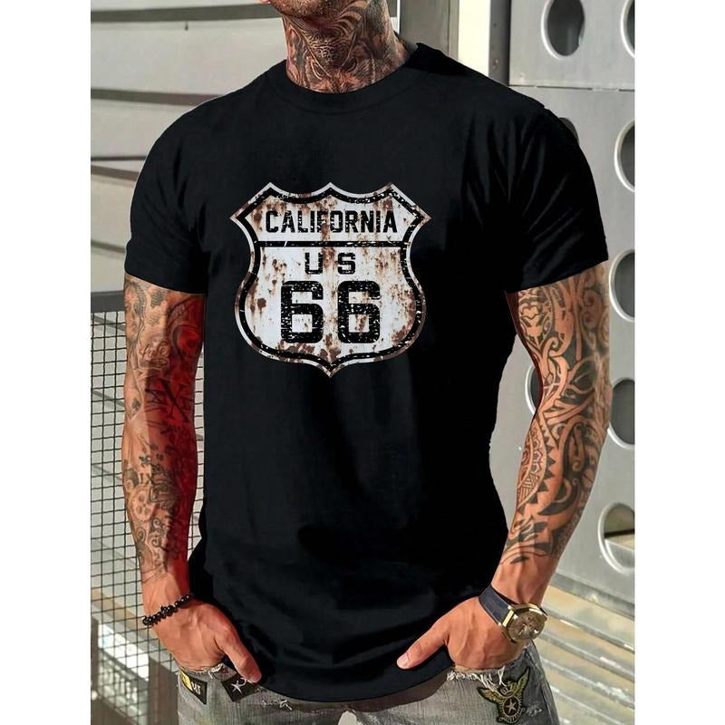 Men's Letter Printed T-Shirt For Spring And Summer Made in USA Hoodie, Sweatshirt | UrbanDripWear.com