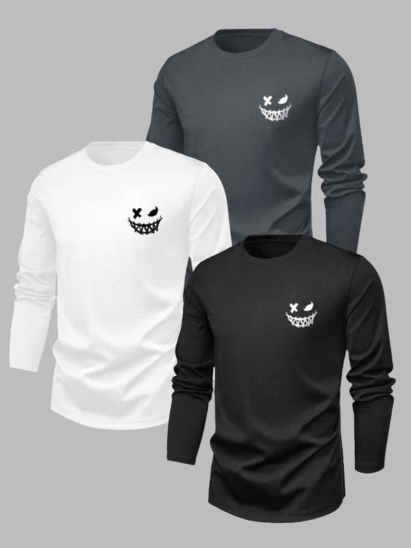 Men's Long Sleeve Sweatshirt, Casual Loose Fit Pullover for Daily Wear, Men's Top for Winter T-Shirts, Hoodie