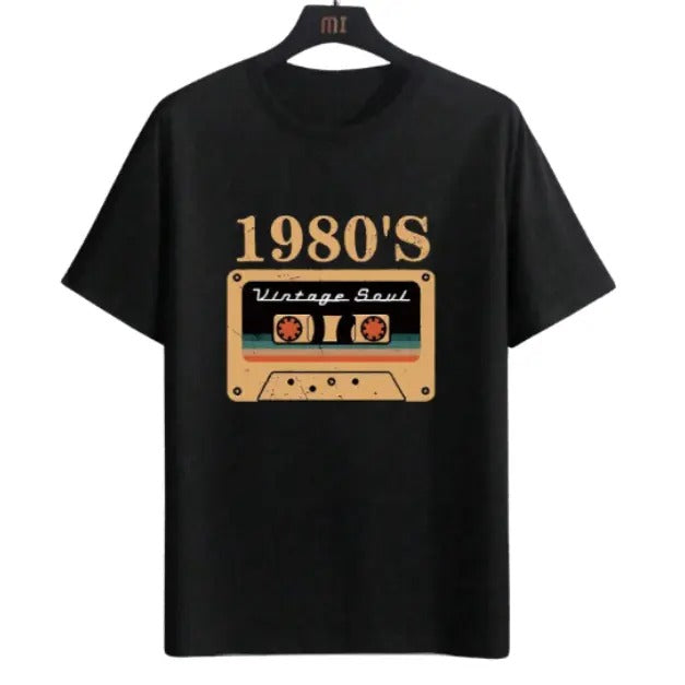 Men's Magnetic Tape Printed Short Sleeve T-Shirt Suitable For Summer Casual Wear Tshirt Cotton Unisex Graphic Tees, Crew...