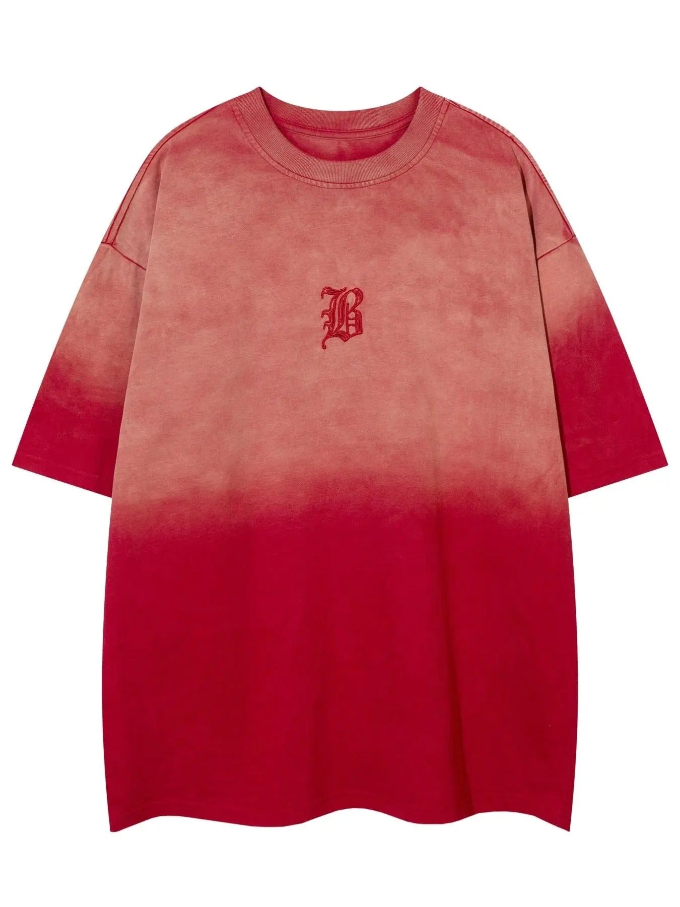 Men's Ombre Letter Embroidery Short Sleeve Tee, Loose Casual Fashion T-shirt for Summer, Men's Top for Daily Wear Hoodie,...