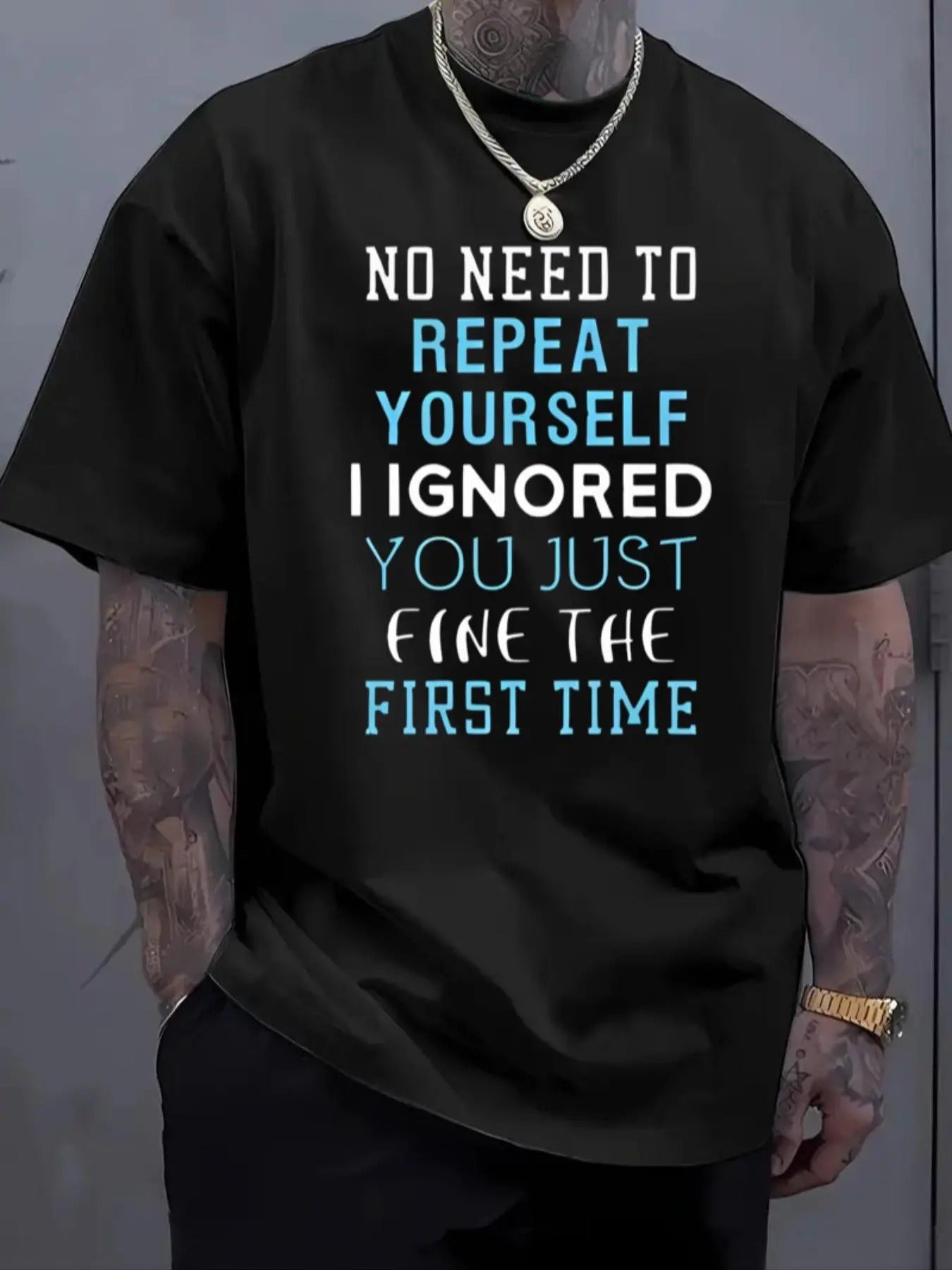 Men's Random Print Round Neck Graphic Tee, Regular Fit Casual Short Sleeve T-shirt for Summer, Men's Top for Daily Wear,...