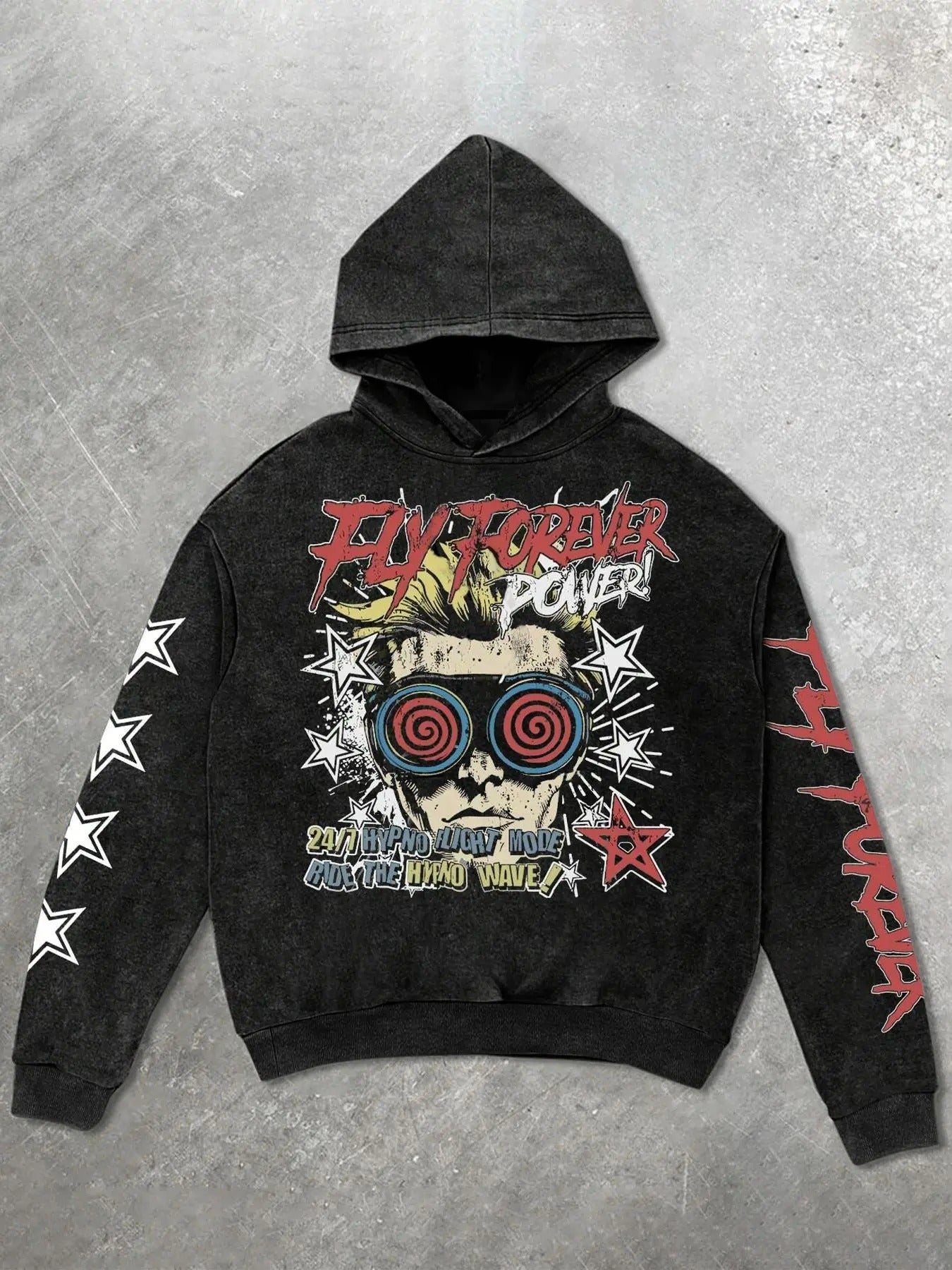 Men's Regular Fit Cartoon & Letter Print Hoodie, Casual Street Long Sleeve Hooded Sweatshirt for Daily Holiday Outdoor...