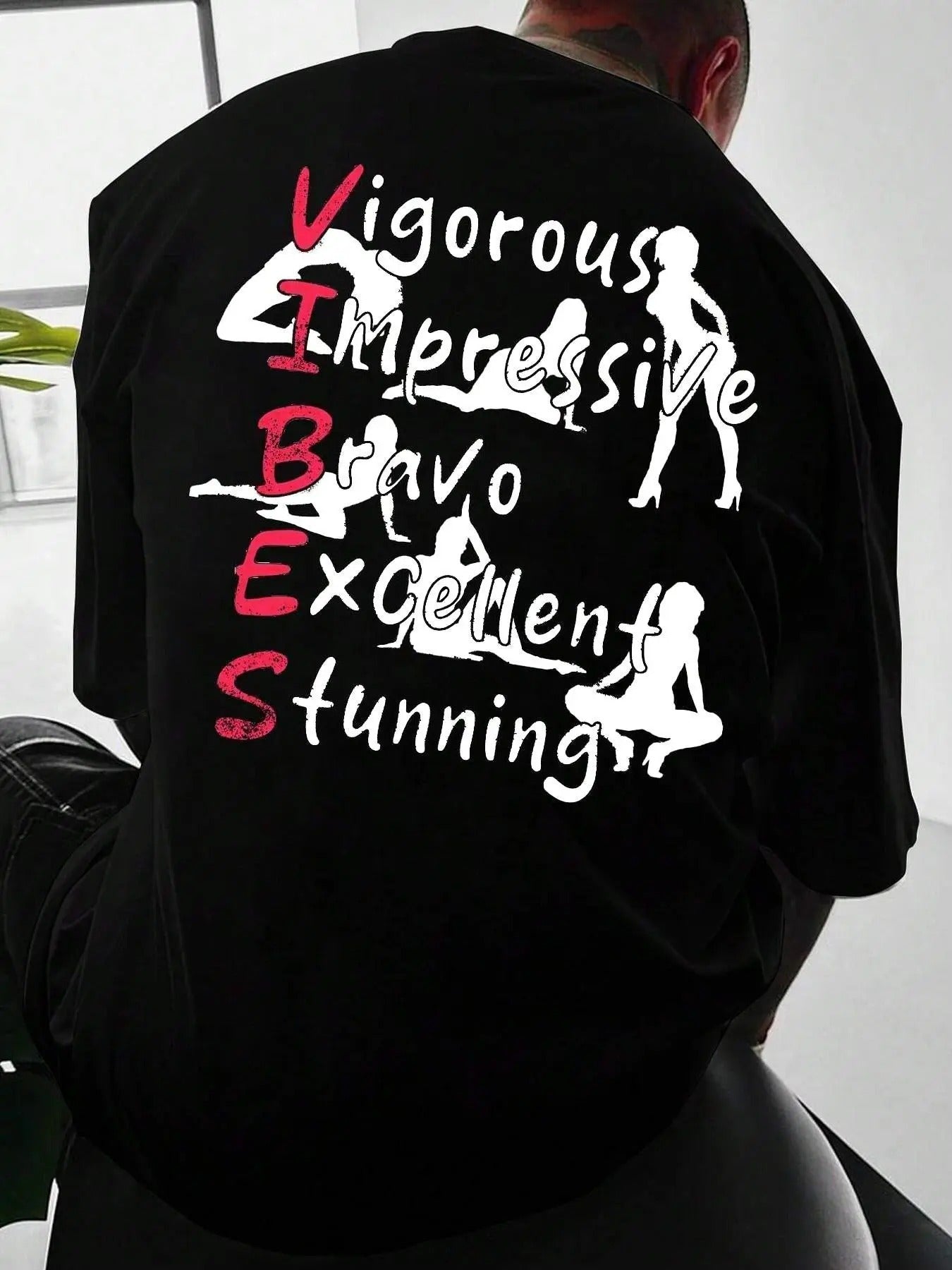 Men's Regular Fit Figure & Letter Print Drop Shoulder Tee, Casual Comfy Round Neck Half Sleeve T-Shirt for Summer,...