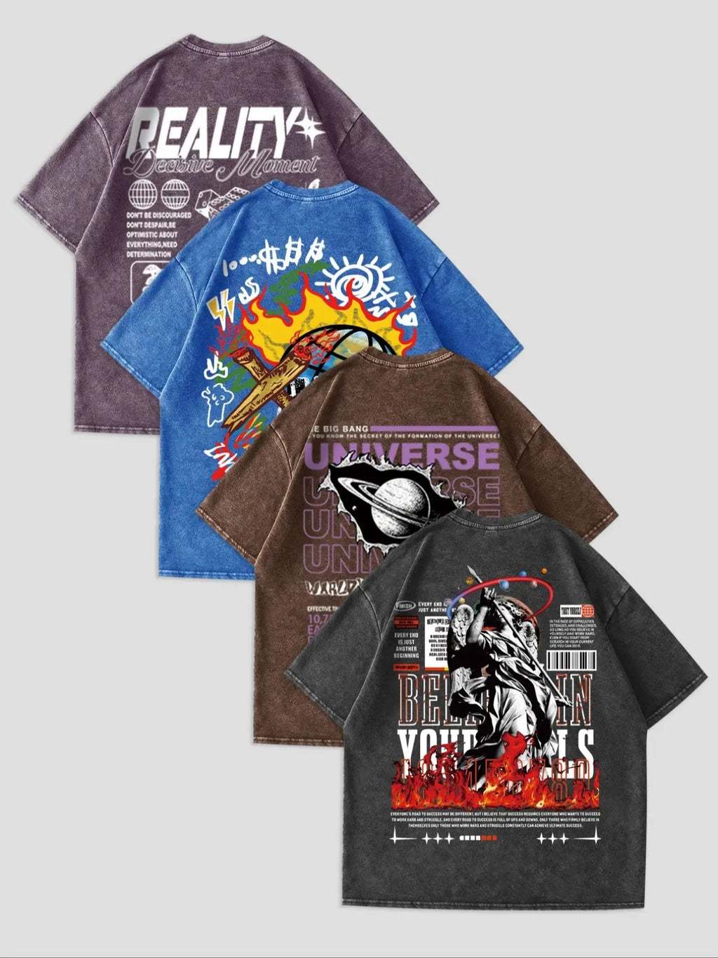 Men's Regular Fit Graphic Print Round Neck Tee, Casual Cotton Tee, Casual Short Sleeve T-shirt for Summer, Men's Top for...