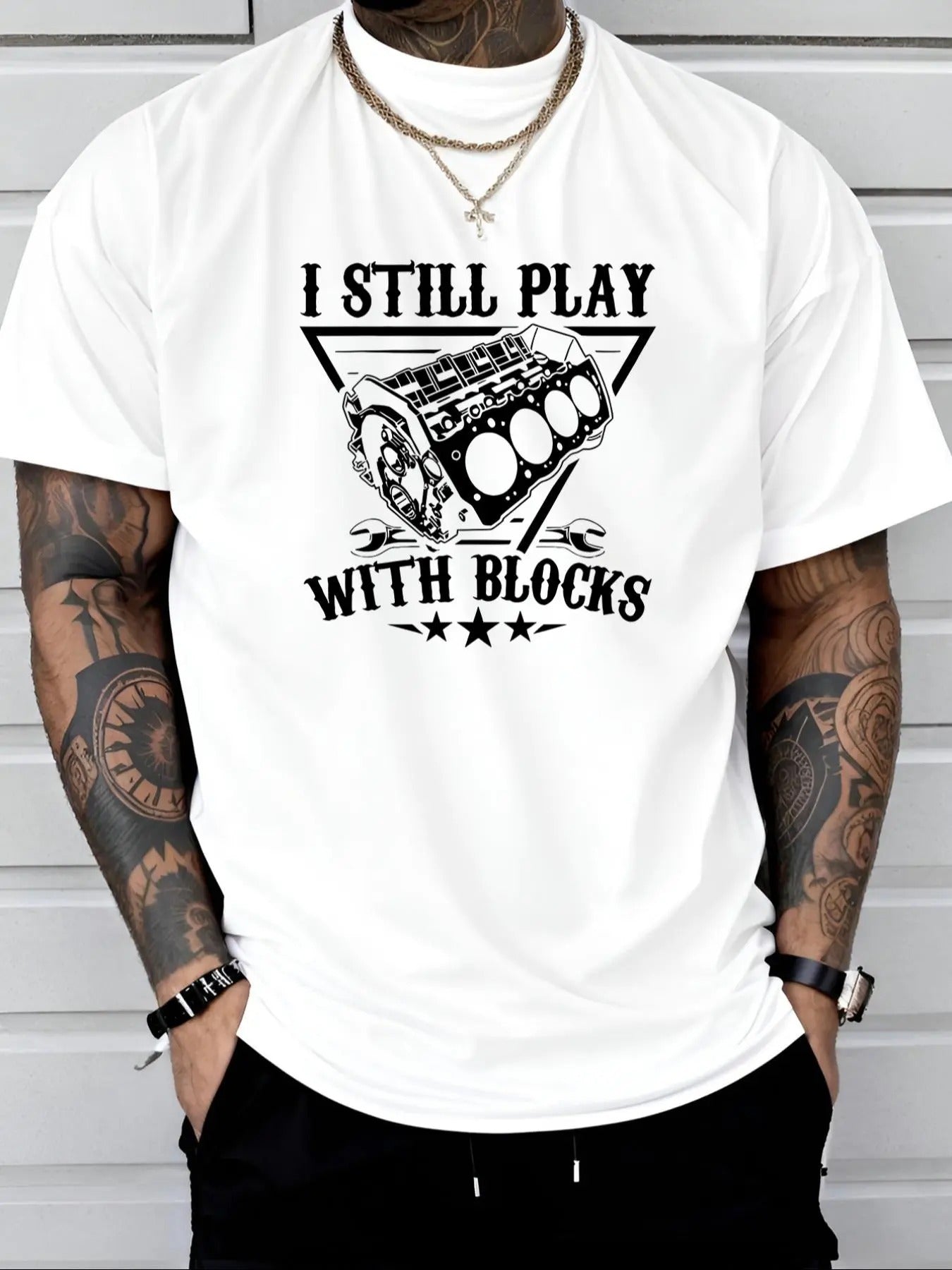 Men's Regular Fit Letter & Graphic Print Round Neck Tee, Casual Short Sleeve Crew Neck T-shirt for Daily Wear, Fashion...