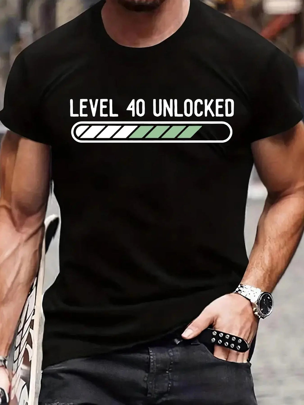 Men's Regular Fit Letter Graphic Round Neck Tee, Casual Short Sleeve T-shirt for Summer, Men's Top for Daily Wear Hoodie,...