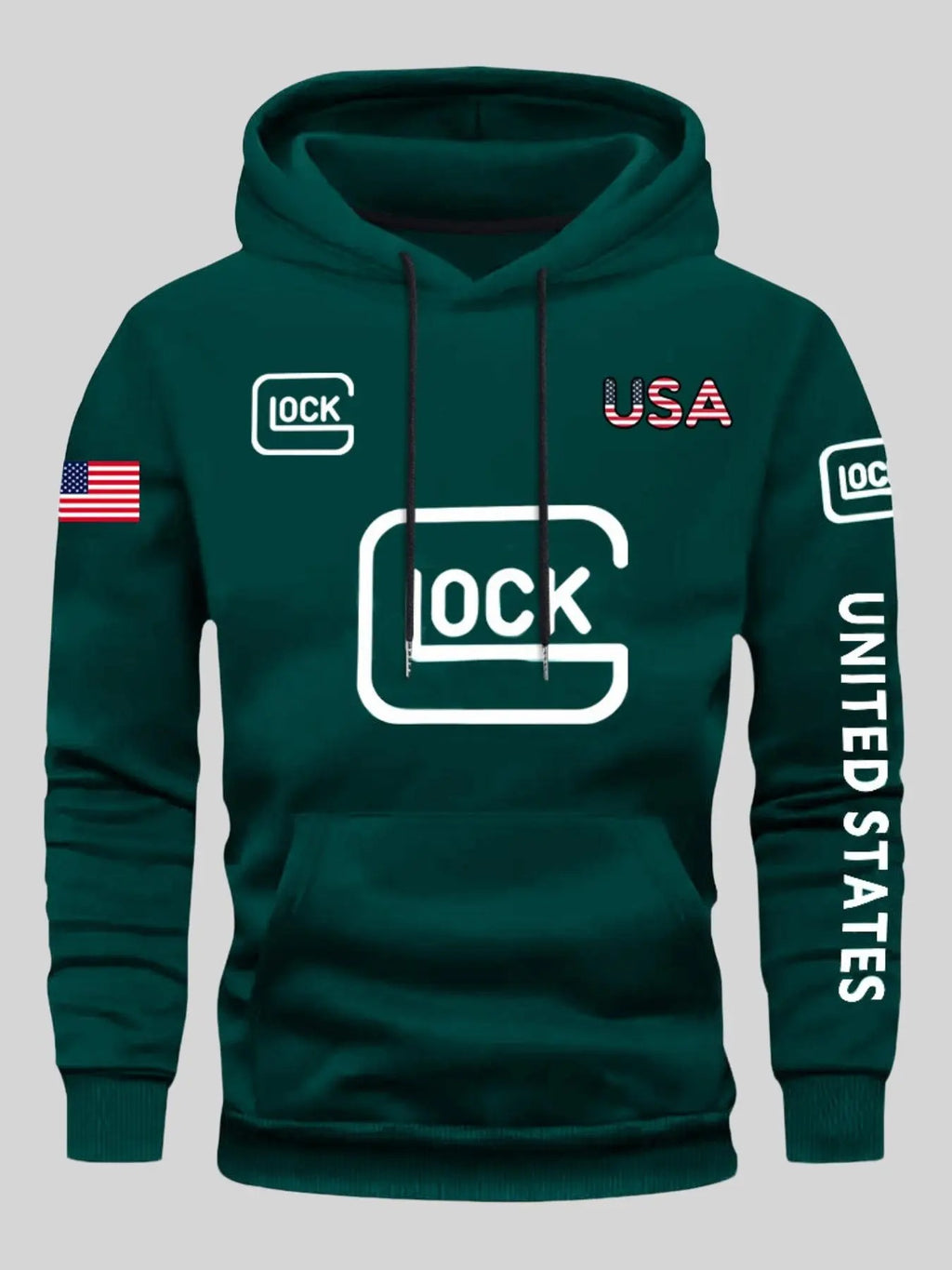 Men's Regular Fit Letter Print Hoodie, American Casual Long Sleeve Hooded Sweatshirt for Fall & Winter,  Hoodies for Men,...