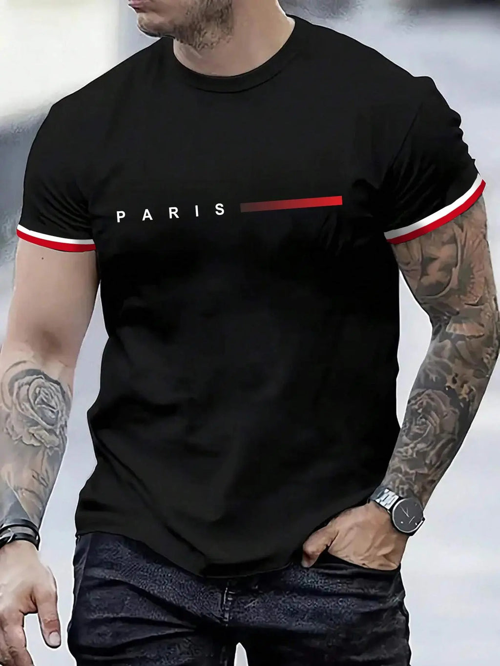 Men's Regular Fit Letter Print Round Neck Graphic Tee, Casual Short Sleeve Crew Neck T-shirt for Summer, Fashion Men's...