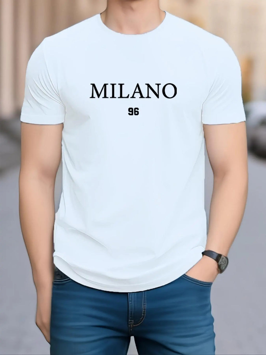 Men's Regular Fit Letter Print Round Neck Tee, Casual Short Sleeve Crew Neck T-shirt for Daily Wear, Fashion Comfy Men's...