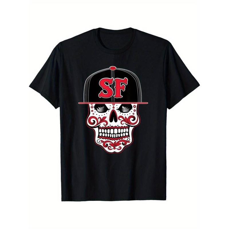 Men's San Francisco Mexican Sugar Skull & SF Logo Graphic T-Shirt Hoodie, Sweatshirt | UrbanDripWear.com